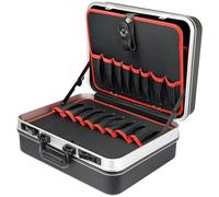 HMF 15601-02 Tool Box Empty, Large Tool Box Made of ABS Plastic | 47 x 40 x 22 cm