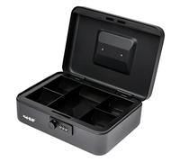 HMF 20017-02 Cash Box Lockable with Combination Lock 25 x 18 x 8.5 cm Black