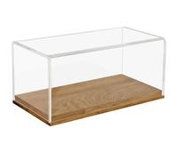 HMF 46871 Acrylic Display Case with Wooden Base for Car Models | 24 x 12 x 11 cm | Transparent