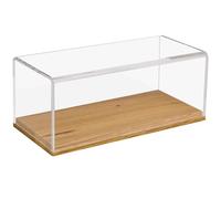HMF 46872 Acrylic Display Case with Wooden Base for Car Models | 27 x 12 x 11 cm | Transparent