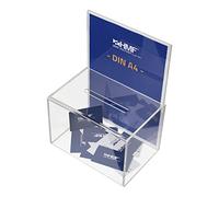 HMF 46916 Charity Box, Donation Box, Acrylic for Din A4 Flyer, 22 x 15 x 31 cm