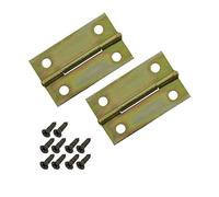 HMF 6496 Vintage Decorative Hinge Folding Flap Hinge Small Metal | Pack of 2 | 35 x 21 mm | Gold