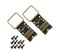 HMF 6496 Vintage Decorative Metal Hinge | Pack of 2 | 30 x 67 mm | Bronze