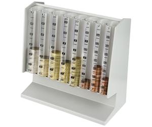 HMF Coin Counter for Sorting and Storing Loose Change, Transparent Coin Sorter with Value Scale as a Money Box for Children | 21 x 19.5 x 10 cm | Light Grey