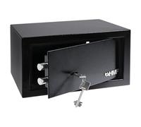 HMF Furniture Safe with Key Lock | Steel Security Box for Home or Office | 31 x 17 x 25 cm | Black