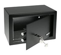 HMF Furniture Safe with Key Lock | Steel Security Box for Home or Office | 31 x 20 x 20 cm | Black