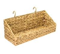 HMF Hanging Basket Braided from Sustainable Water Hyacinth Storage Basket for Hanging | 40 x 15 x 15 cm