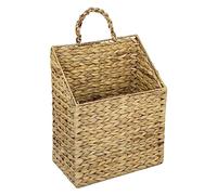 HMF Hanging Basket Braided Water Hyacinth Newspaper Basket for Hanging | 30 x 17.5 x 38 cm