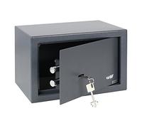 HMF Home Safe with key, furniture Safe | 31 x 20 x 20 cm | Anthracite