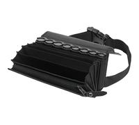 HMF Leather Waiter Wallet with Euro Coin Changer and Carrying Strap, 20.5 x 6.5 x 10 cm, Black