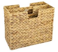 HMF Magazine Rack, Newspaper Basket woven from water hyacinth | 2 compartments | 40 x 20 x 33 cm