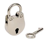 HMF Silver Decorative Padlock with Key, 3.8 x 2.5 x 1 cm, 19g