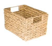 HMF Storage Basket, Foldable Woven Water Hyacinth Seagrass Basket | Size M | 32 x 23 x 20 cm
