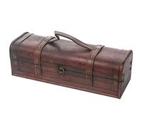 HMF Vintage Decorative Wooden Gift Box with Lid | For 1 Bottle of Wine | Landscape Format | Spain