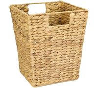 HMF Waste Paper Bin, Office Waste Bin, Braided from Water Hyacinth, Square, 25 x 25 x 30 cm