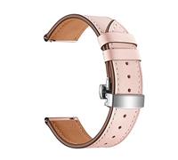 HMFANG 22mm leather watch strap quick release strap, compatible with Vivoactive 4S/Move 3S/Active S/Rey smartwatch accessories(Pink,For Garmin Rey)