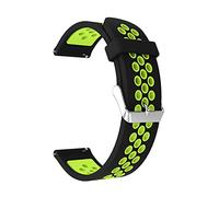 HMFANG 22mm Watch Band Compatible With MI Watch Color Sport Global Strap Quick Release Silicone Watchbands Bracelet Wristband Ремешок Correa(Black green)