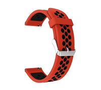 HMFANG 22mm Watch Band Compatible With MI Watch Color Sport Global Strap Quick Release Silicone Watchbands Bracelet Wristband Ремешок Correa(Red black)