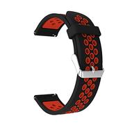 HMFANG 22mm Watch Band Compatible With MI Watch Color Sport Global Strap Quick Release Silicone Watchbands Bracelet Wristband Ремешок Correa(Black red)