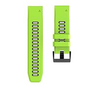 HMFANG 26MM 22MM 20MM QuickFit Strap Compatible With Garmin EPIX Fenix 7 7X 7S Solar 6 6X 6S Pro 5X 5S Plus/Instinct 2/Forerunner 945 Silicone Band(Green black,For Fenix 6X Pro)
