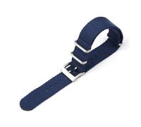 HMFang Cotton Watch Strap Vintage Watchband 20mm 22mm Grey Green Watch Strap Wristband Belt with Stainless Steel Buckle(Blue,20mm)