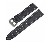 HMFANG Luxury Men Watch Nylon Strap Leather 20mm 22mm 23mm Black Nylon Watch Band Strap Waterproof(Black3,23mm)