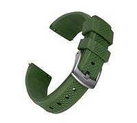 HMFANG Luxury Summit Rubber Watch Band 20mm 22mm Quick Release Strap Slide Keeper Rubber Straps Waterproof Diving(Green,20mm)