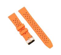 HMFANG New Fluorine Rubber Watch Strap Three Dimensional Honeycomb Quick Release Watchband Accessories Compatible With 18mm 20mm 22mm(Orange gold buckle,22mm)