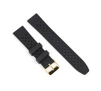 HMFANG New Fluorine Rubber Watch Strap Three Dimensional Honeycomb Quick Release Watchband Accessories Compatible With 18mm 20mm 22mm(Black gold buckle,18mm)