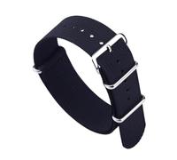 HMFANG New Ribbed Watch Strap 18mm 20mm 22mm Nylon Watch Straps Braid Watchband Accessories(BLACK,22mm)