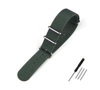 HMFANG Nylon Watch Band Ribbed Strap 18mm 20mm 22mm For Replacement Premium Quality Watchband Accessories(Grey,18mm)