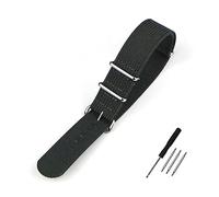 HMFANG Nylon Watch Band Ribbed Strap 18mm 20mm 22mm For Replacement Premium Quality Watchband Accessories(Dark grey,18mm)