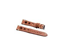 HMFang Solid Color Watchband Genuine Leather Hand-Stitching Vintage Strap Compatible With Rolex Watch Watchbands Strap 18mm 20mm 22mm 24mm For Men(Brown,24mm)