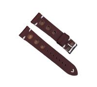 HMFang Solid Color Watchband Genuine Leather Hand-Stitching Vintage Strap Compatible With Rolex Watch Watchbands Strap 18mm 20mm 22mm 24mm For Men(Wine red,20mm)