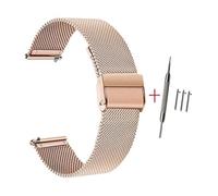 HMFANG Stainless Steel Watch Bands Strap Wristwatch Clasp Bracelet Replacement Band Compatible With ID205L / ID205G / ID205U / ID205S / ID205(Rosegold)