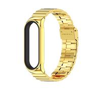 HMFang Suitable Compatible With Band 6/5 Strap Mi 3 4 Watchbands Universal Wristband Metal Bamboo Joint 304 Stainless Steel Watch Bands(12)