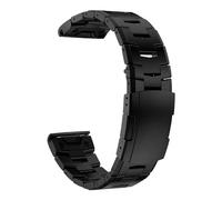 HMFang Titanium Watch Band QuickFit 26mm Compatible With Garmin Fenix 7X 7 6 6X Pro 5X Plus Mk2 Metal Strap 22mm Epix Gen 2 MARQ 955 D2 G1 Bracelet(Black,QuickFit 22mm)