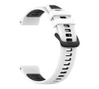 HMFang Two-tone sports silicone strap Compatible With Garmin Forerunner 965 955 Solar 945 935 745 22mm Watch Band Replacement Wristband Bracelet(White Black,For Forerunner 935)