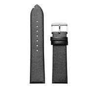 HMFang Ultra-Thin Calf Leather Watch Strap 12mm 14mm 16mm 18mm 19mm 20mm 21mm 22mm Soft Genuine Band Men Women Bracelets(Black,19mm)