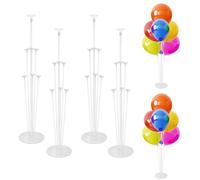 Hmfmdy Balloon Stand Kit For Table, 4 Set Reusable Balloon Sticks Floor Stand and Holders, Balloons Tree Stands with Base for Wedding Birthday Baby Shower Graduation Party Decorations