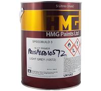 HMG Paints SpeedBuild 3 High Build 1K CT Primer 5 Litre Can Light Grey - Can Be Overcoated With Either 1K or 2K Topcoats - Long Wet Edge Time & Quick Drying