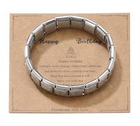 HMGADN 9mm Italian Charms Bracelet, Detachable Stainless Steel Jewelry DIY Italian Charms Gifts for Mother Friendship Birthday