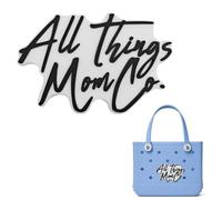 HMGES Mom Life Charm for Bogg Bag - Cute PVC Insert Accessories for Rubber Beach Tote, Personalized Decoration for Women & Moms, Fits Most Brands & Sizes-All Things Mom Co.
