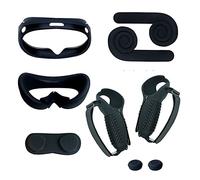 HMHAMA Compatible with PICO4 Accessories - VR Headset Shell Case, Touch Controller Grip Cover, VR Face Cover, Lens Protective Cover, Headset Earmuff, Rocker Cap
