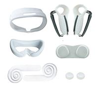 HMHAMA Compatible with PICO4 Accessories - VR Headset Shell Case, Touch Controller Grip Cover, VR Face Cover, Lens Protective Cover, Headset Earmuff, Rocker Cap