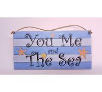 HmHome Beach Plaque You me and the sea Nautical Seaside Sign