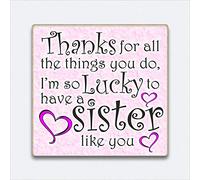 HmHome Sister Gift Thanks for all the things you do i'm so lucky to have a sister like you