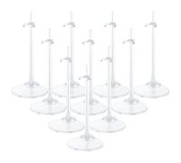 HMIEPRS 10 Pcs Doll Stand Display Holders, Adjustable Transparent Model Display Figure Stand Support Dolls Accessories Frame for 11-13 In / 28-33 cm Barbie Dolls