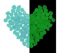 HMIEPRS 1000Pcs Glowing Pebble Stones, Glow in the Dark Pebbles, Luminous Cobblestones Resin Gravel, Garden Stones for Aquariums Walkways Fish Tank Plant Pots Decoration (Blue, 0.8-1cm)