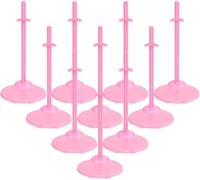 HMIEPRS 10Pcs Doll Stand Display Holders, Pink for 11-13 Inch Dolls